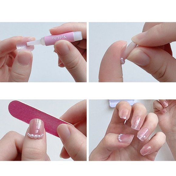 NEW x3 Press on Nails with Kit - 24pcs per box - Picture 2 of 10